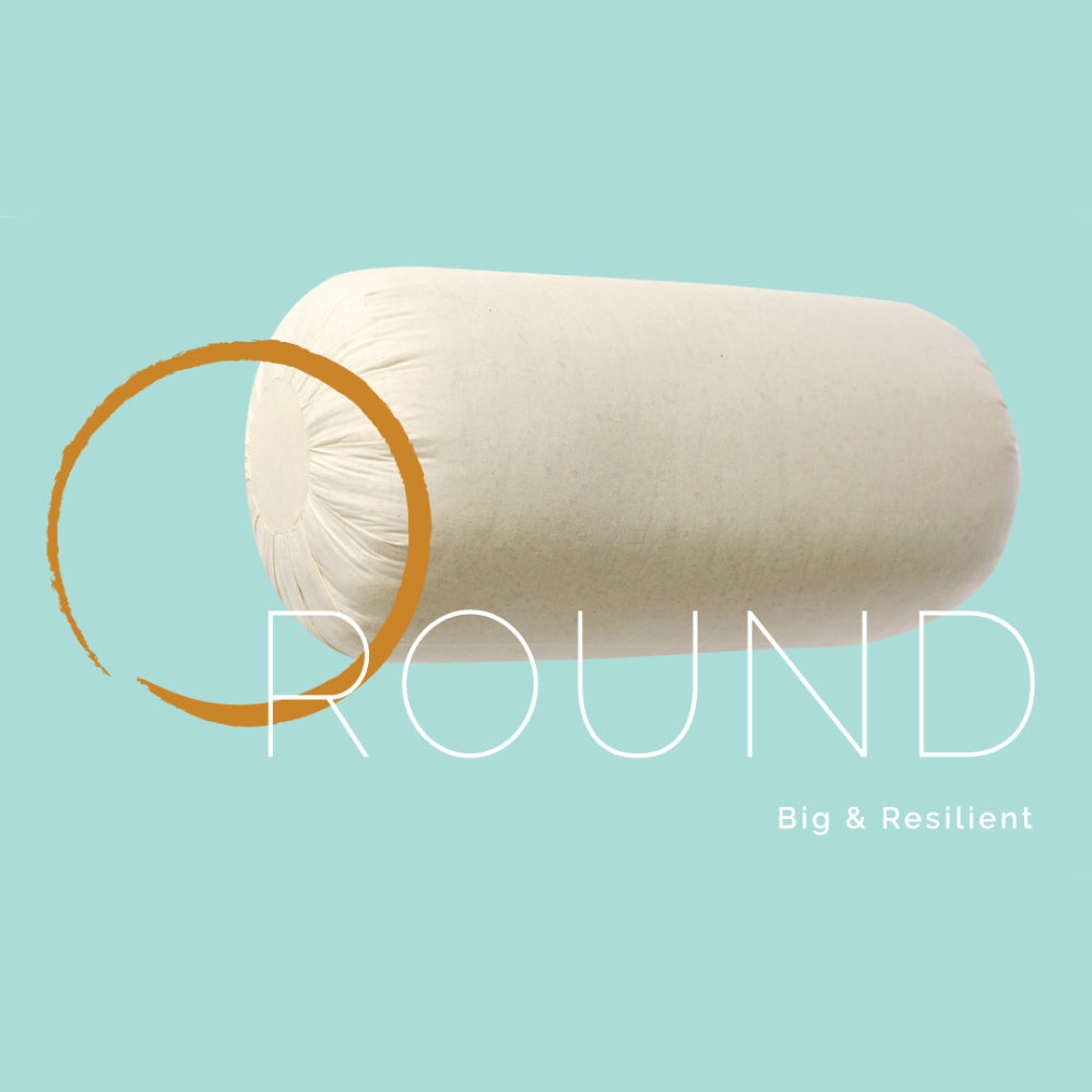 Round Yoga Bolster Pillows by Inner Space